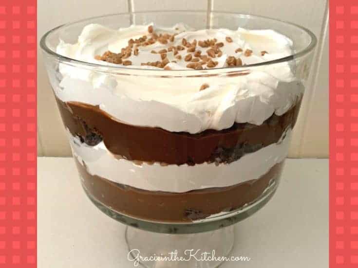 Amazing, Easy Brownie Toffee Trifle by Gracie in the Kitchen
