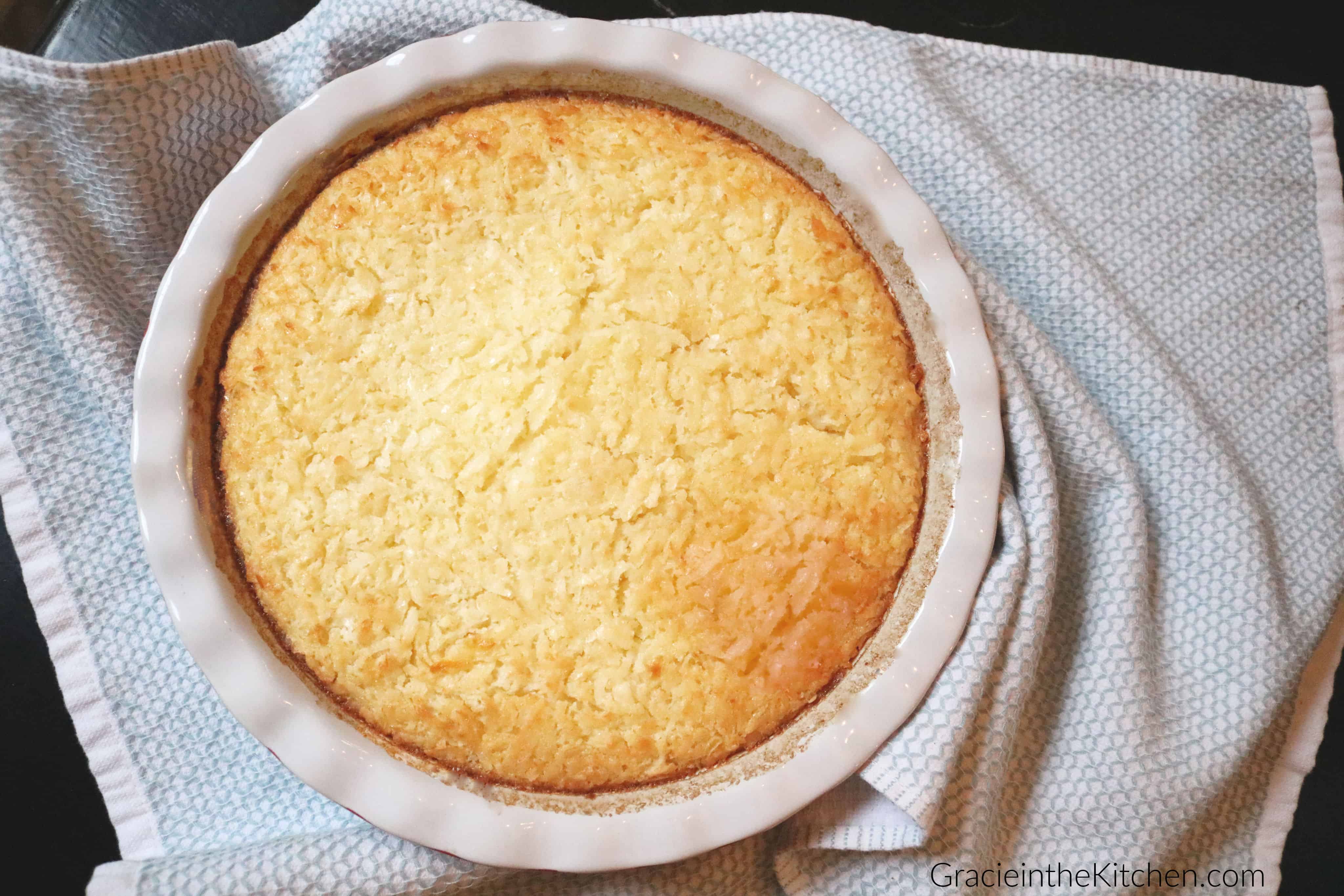 Crustless Coconut Pie is so easy and delicious!