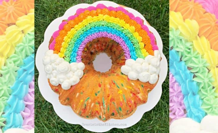 Rainbow Funfetti Pound Cake